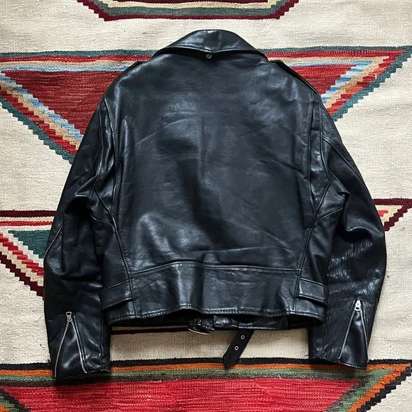 1970s Schott Perfecto Black Leather Motorcycle Jacket - Picture 11 of 11